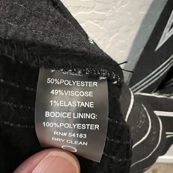 Tommy Hilfiger Halter Midi Dress Striped Crinkle Gauze Waist Tie Black Gray 12 - Picture 9 of 16